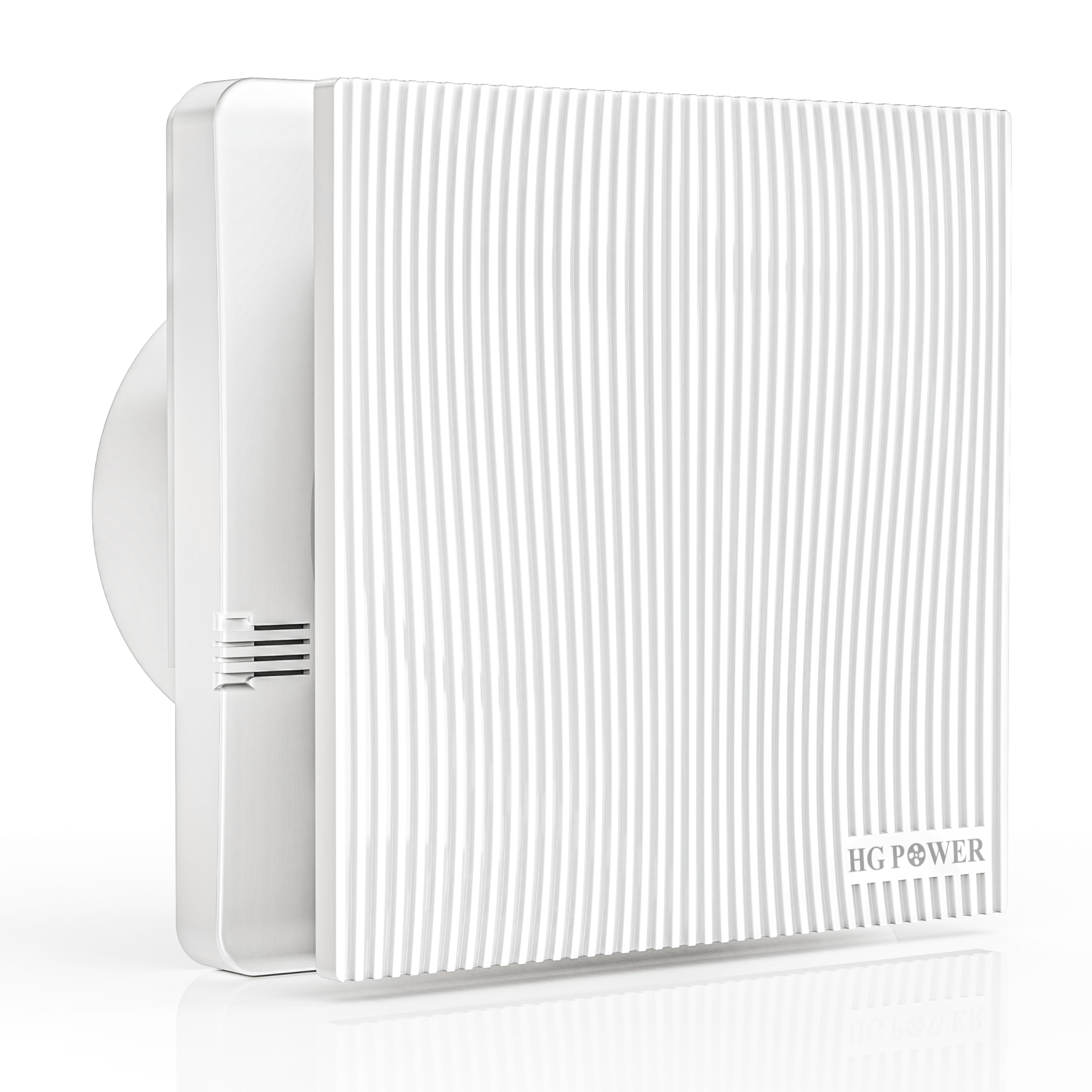 HG Power Ventilador de baño de 100 mm con sensor de humedad, silencioso, con función de temporizador, IP45, para baño, cocina, inodoro, garaje, sótano