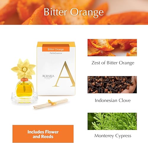 Miniatura 3 de Agraria PetiteEssence - Juego de difusor de flores y varillas hecho a mano, fragancia botánica para el hogar, difusor de aceite perfumado, para