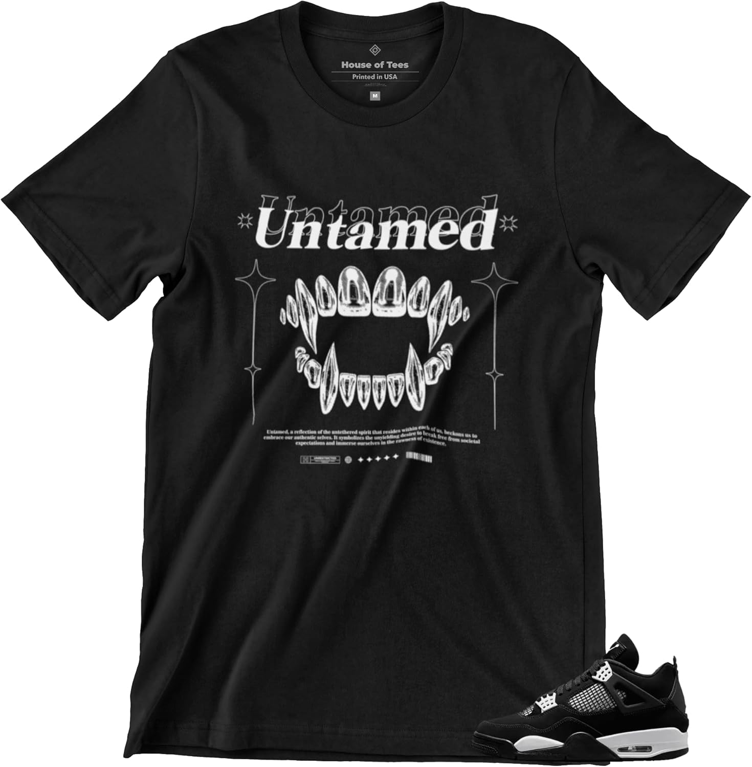 Jordan 4 White Thunder Men's T Shirt to Match Sneakers