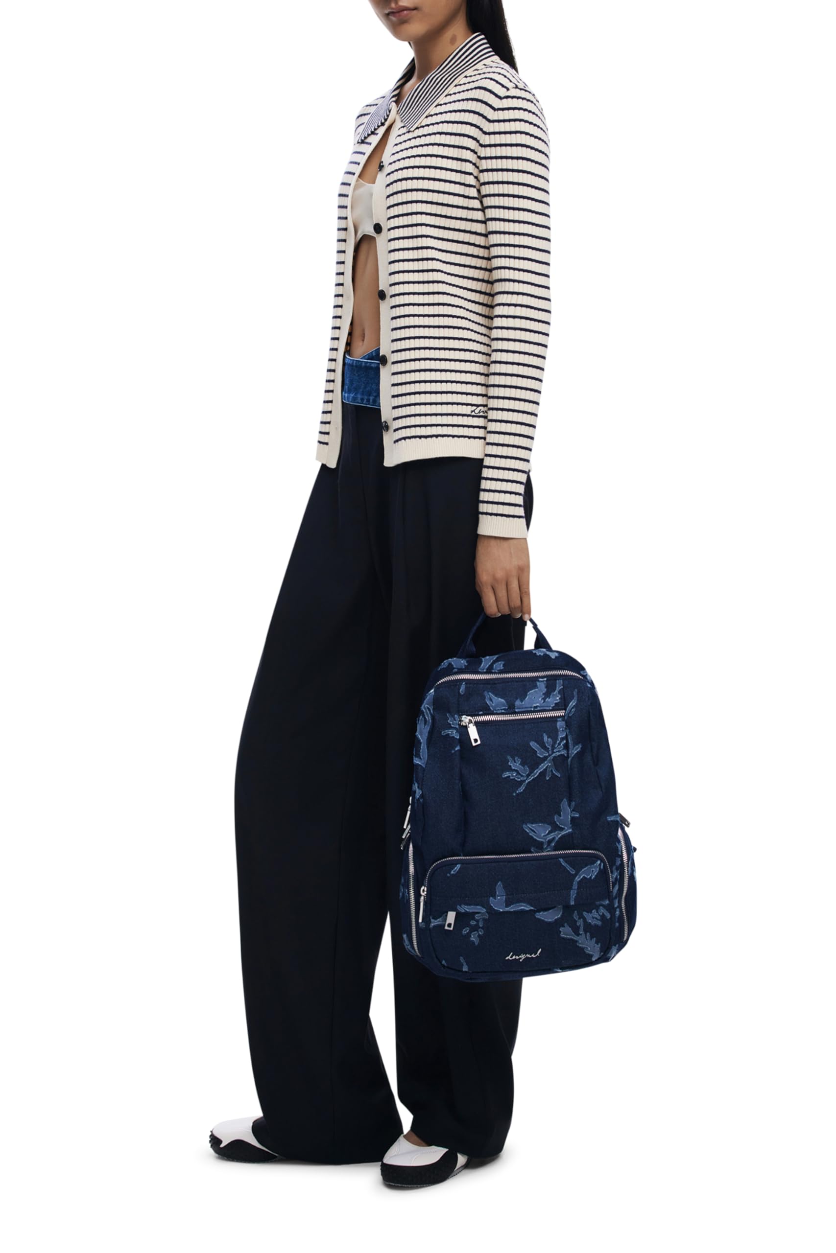 Desigual Rucksack Freizeitrucksack Chester Denim Kilo Mini Backpack Denim Raw dunkelblau