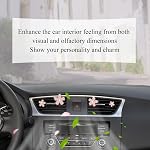 ORIESSE Flowers Car Accessories,4pcs Pink Daisy Air Vent Clips Car Air Freshener,4 Sizes Light Pink Flower Vent Clips Car Decor for Women,Refillable Diffuser