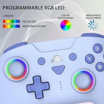 Subsonic - Switch & Switch 2 Wireless Controller - Switch Controller Blue | Wireless Controller for Switch & Switch 2, Programmable Paddles, RGB LED, Vibration, 6-axis, Turbo and Touch Function
