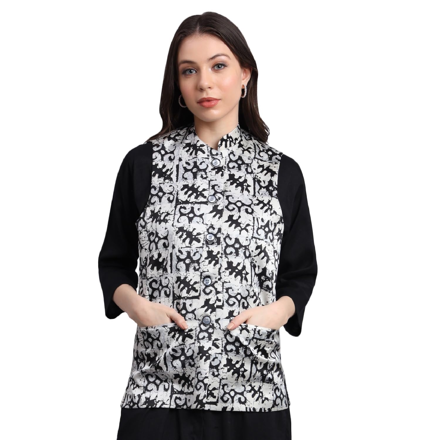 vastraa fusion Women's Export-Quality Indian Traditional Nehru Jacket/Waistcoat-picture-47