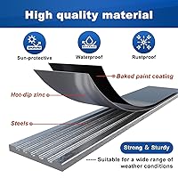 Vista 3 de Paquete de 50 balaustres de 32.25 x 1 pulgada para barandilla de cubierta, balaustres de aluminio para montaje frontal, husillos de cubierta