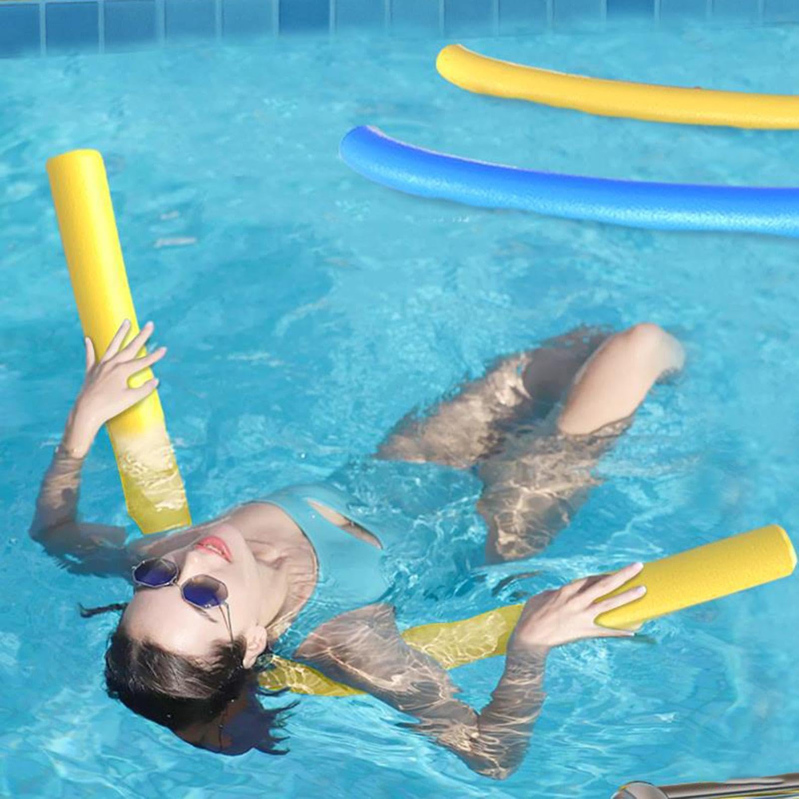 Noodle Piscina, Tubo Galleggiante Piscina, Noodle Piscinas Gonfiabile In Schiuma 156 Cm, Bastone Galleggiante Con Connettore Incluso, Antiscivolo, Multiuso Per Nuoto Fitness