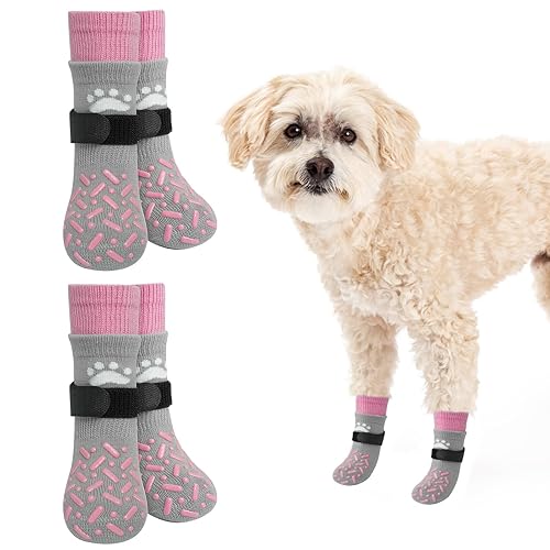 SCENEREAL Dog Socks to Prevent Licking Paws for Hot/Cold Pavement,