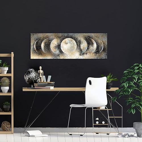 Miniatura 4 de RnnJoile Lienzo decorativo para pared, diseño de fase lunar, póster de astrología, escena espacial, impresiones para decoración moderna del hogar y
