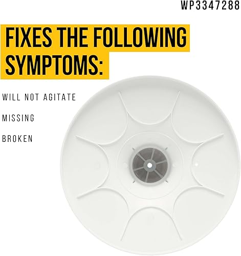 Miniatura 3 de PartsBroz WP3347288 Base de agitador – Compatible con lavadora Whirlpool Roper Inglis Estate – Reemplaza AP6008022 3347288 3348245 3352107 519233