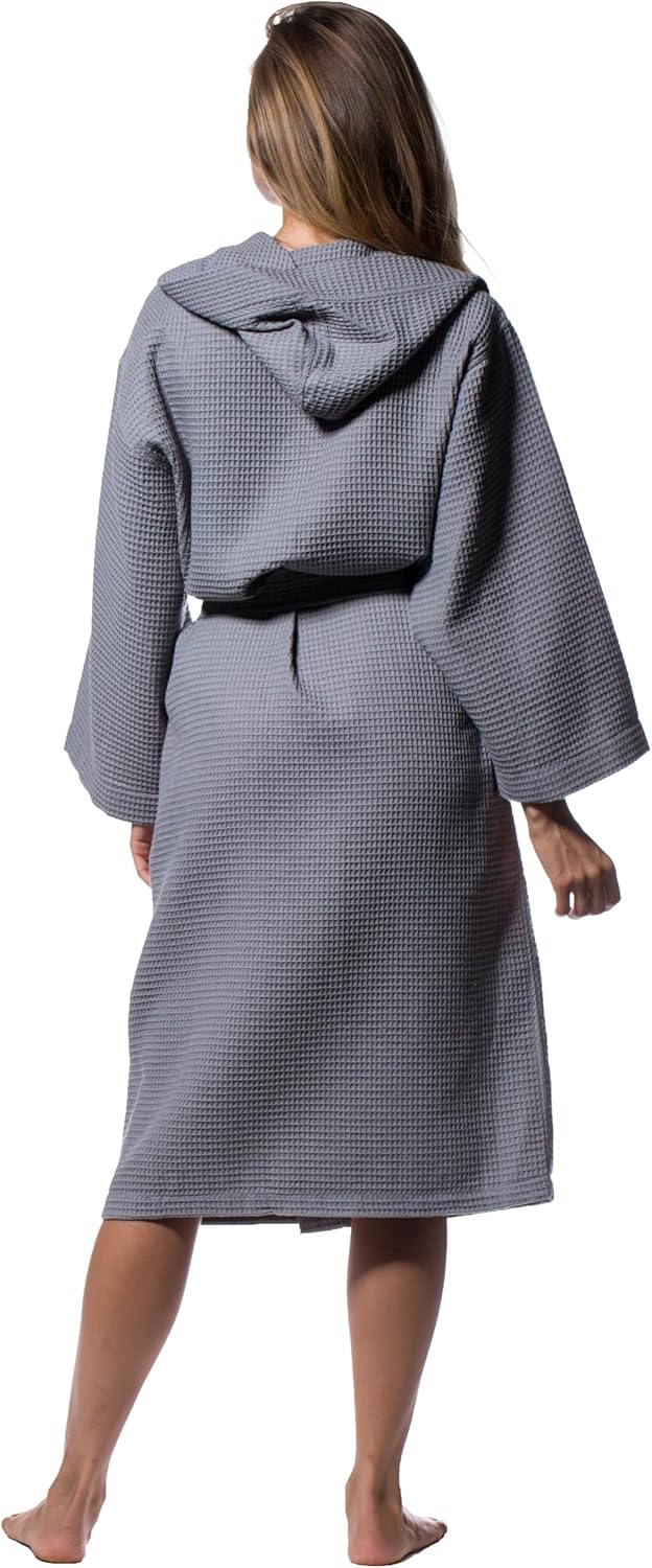 Turquaz Lightweight Full-Length Robes For Women Waffle Kimono Bathrobe - Soft, Fast-Drying, Long-Lasting Cotton Blend Unisex - Image 3