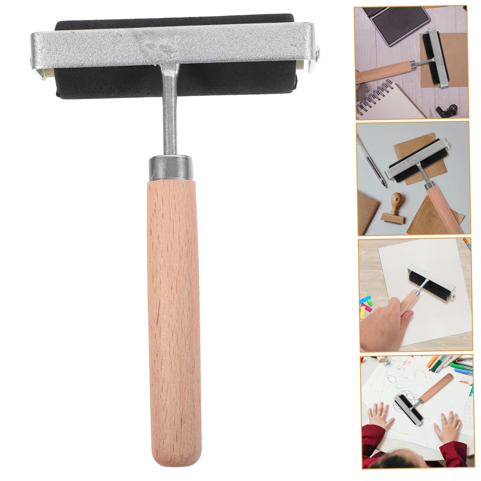NUOBESTY 4stücke Handheld Printmaking Roller Ergonomischer Druckroller Für Kunst Und Handwerk Leicht Und Langlebig Für Linoldruck Stempeln Und Scrapbooking