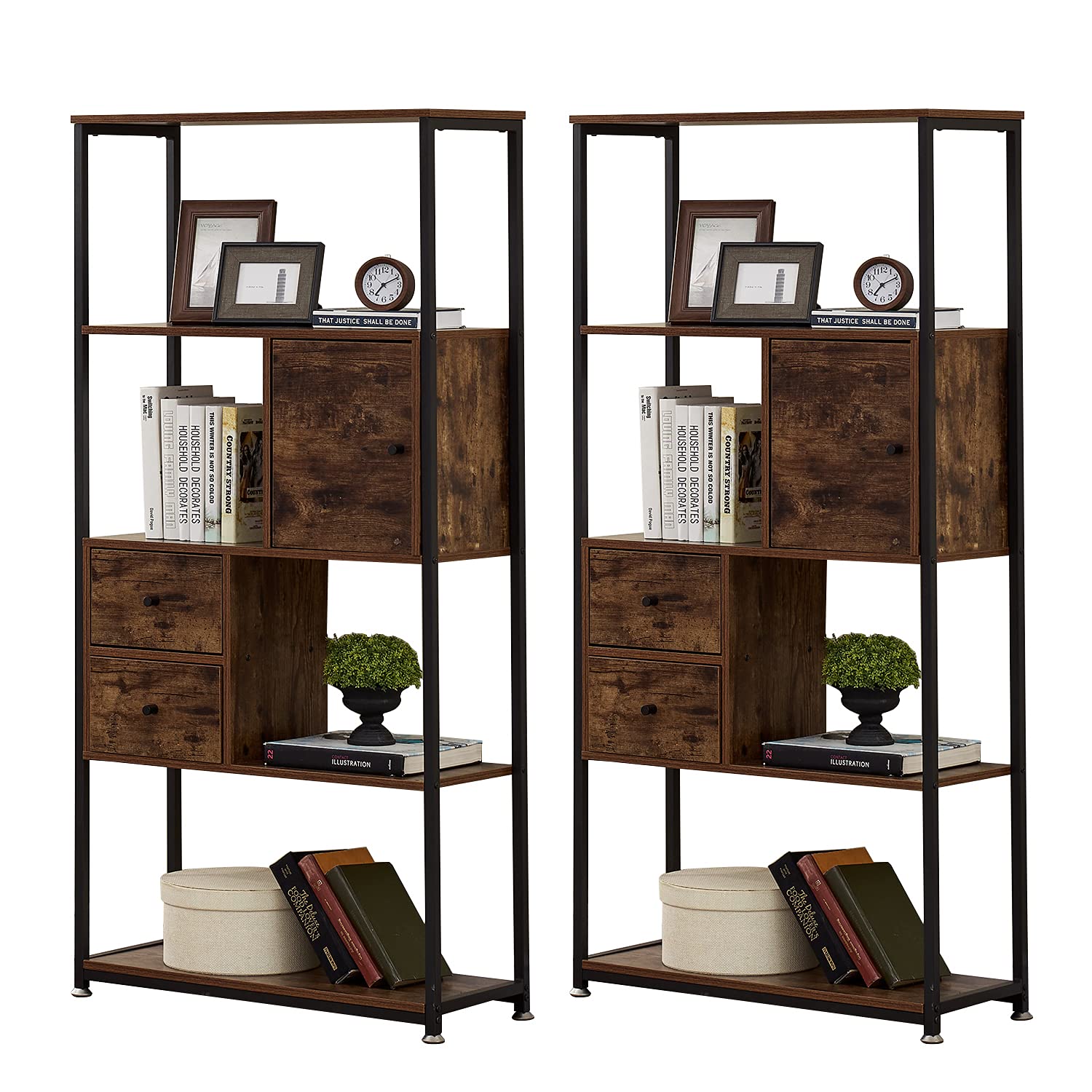 Buy VECELO 4Tier Book Case Storage Bookshelf with Rack Shelves and