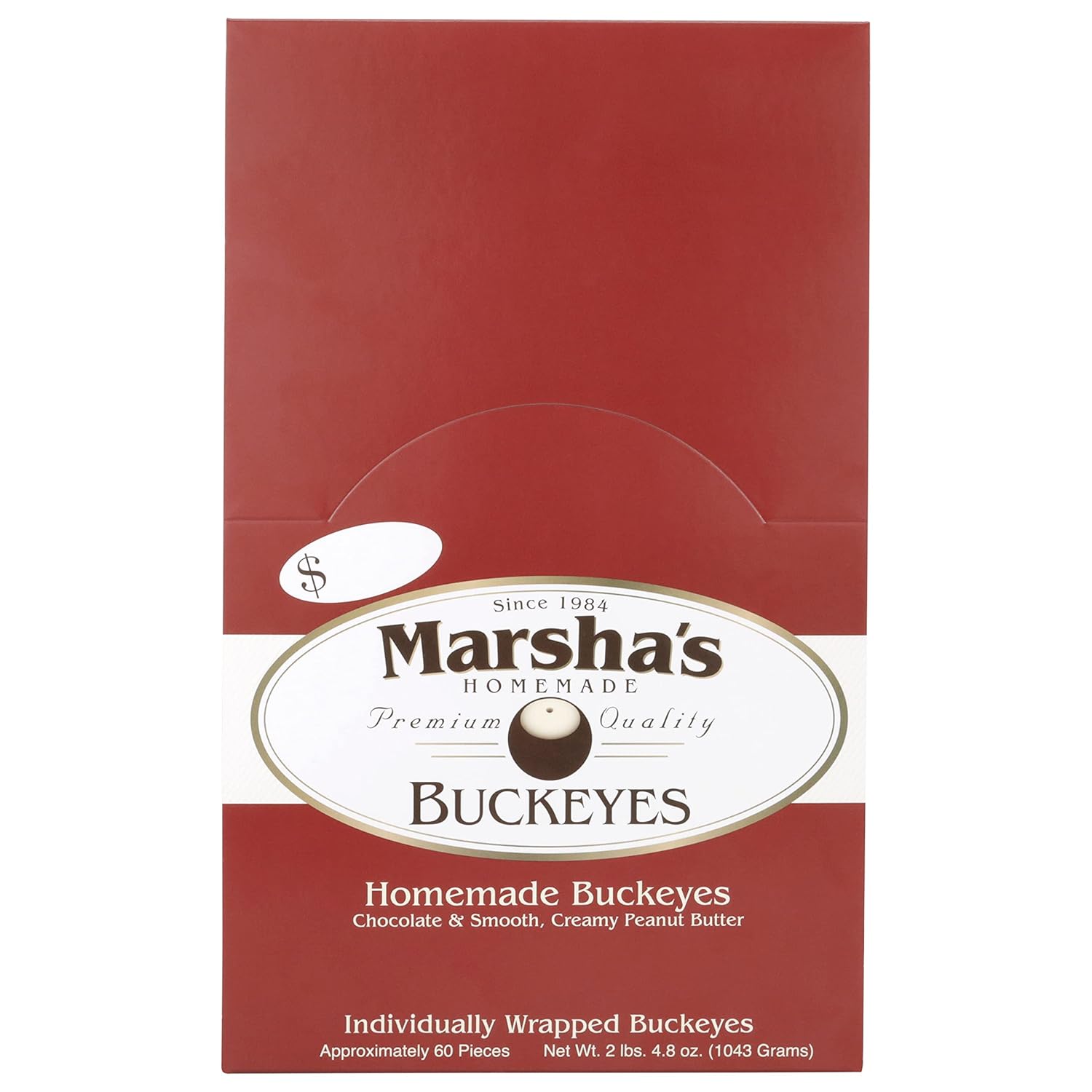 Marsha's Buckeyes Individually Wrapped (60 Per Case)