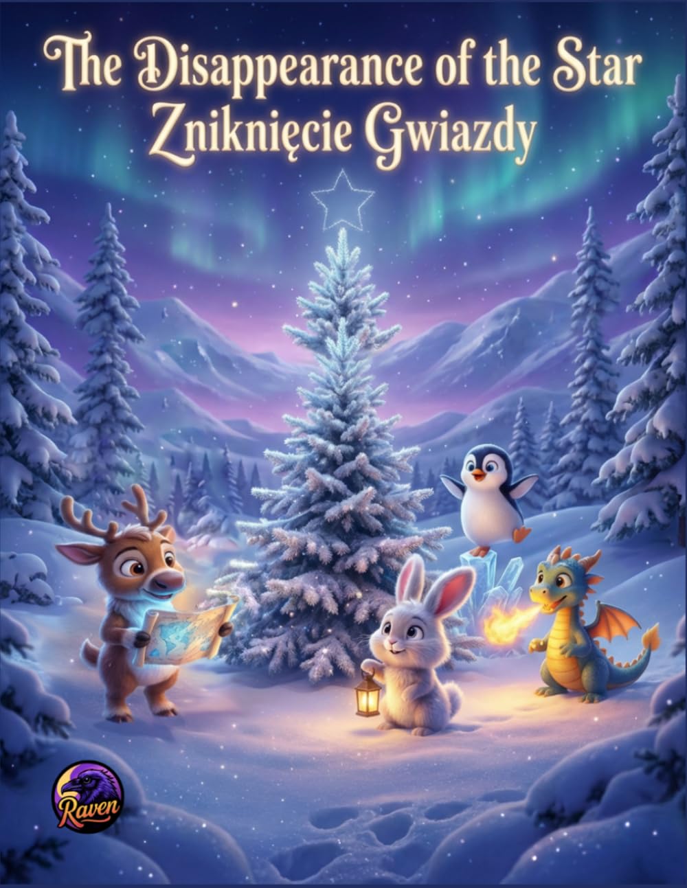 Zniknięcie Gwiazdy: Interaktywna świąteczna opowieść z labiryntami, kolorowankami i zadaniami „znajdź różnicę” – Polish-English bilingual children’s book
