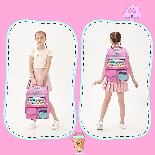 Miniatura 6 de Linda mochila para niñas, mochila estética mochila escolar para niñas mochila con lonchera suministros de regreso a la escuela