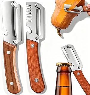 2 stück Mehrzweck Gemüseschäler aus Edelstahl – Sparschäler mit Flaschenöffner & Ho…