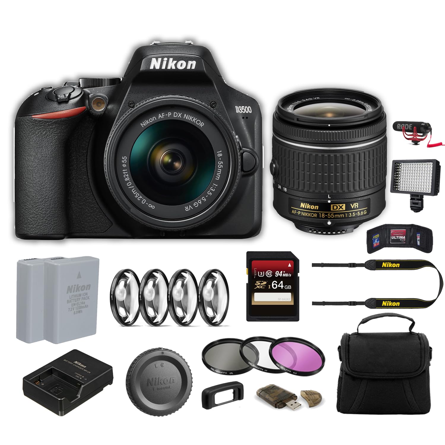 Amazon.com : Nikon D3500 DSLR Camera with 18-55mm Lens (1590