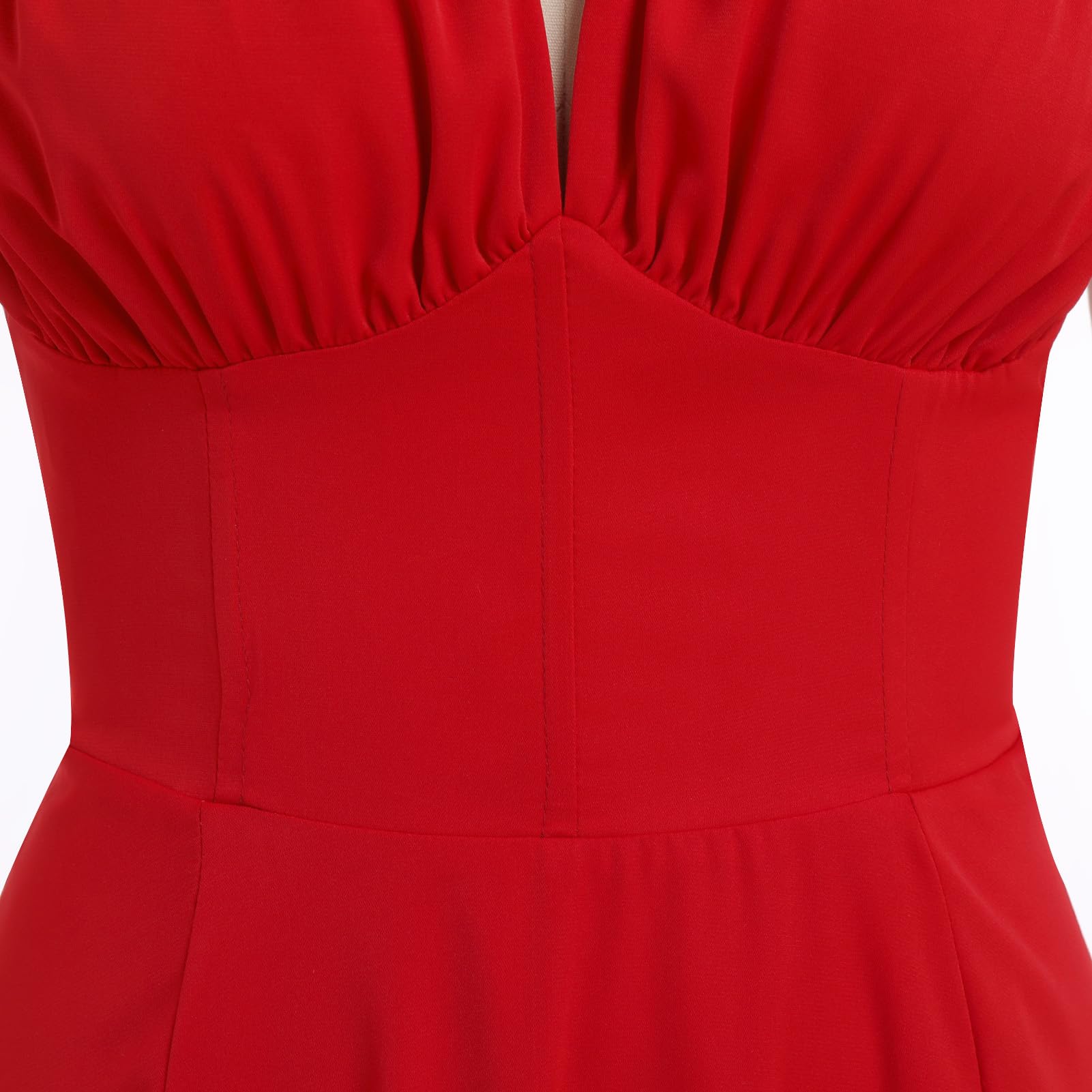 Robe mi-longue à motif floral pour femme - Robe bohème sans manches à bretelles spaghetti - Col carré - Fente fluide - Lacets - Robe d'été décontractée pour vacances, mariage, fête de plage