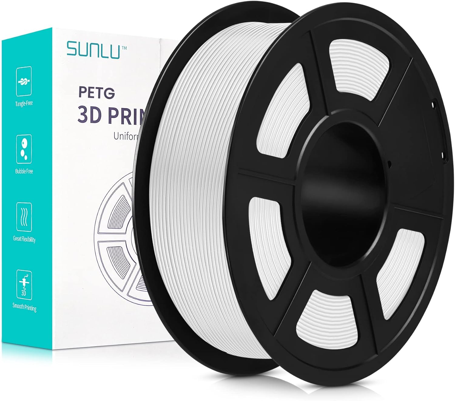 SUNLU PETG 3D Printer Filament, Neatly Wound 1.75mm PETG 3D Filament