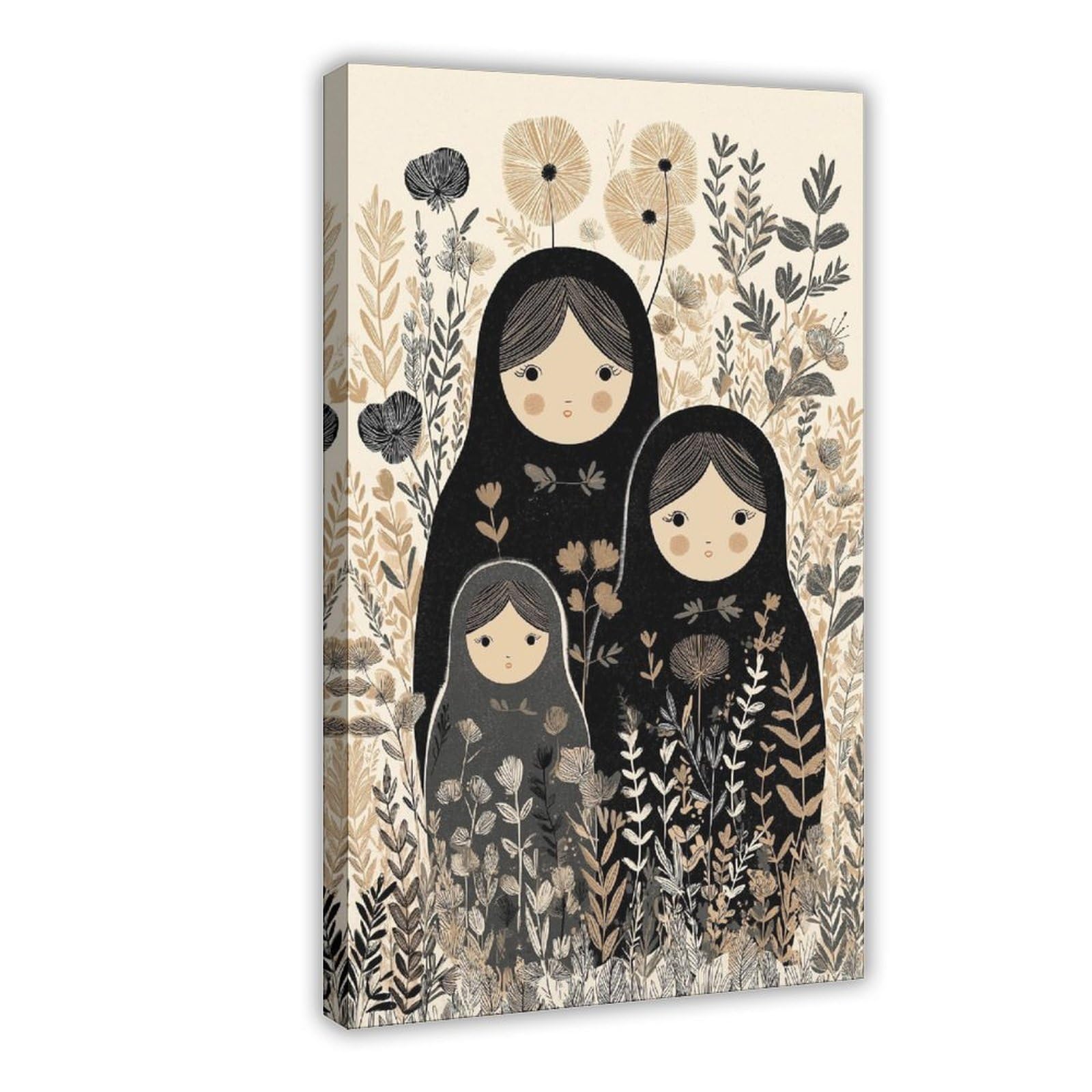 YWTJAX Neutral Matryoshka Doll Poster Canvas Poster for Home Decor Gift