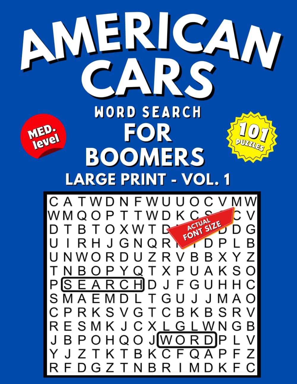 American Cars Word Search: Large Print Puzzles for Boomers
