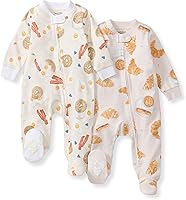 Vista 233 de Burt's Bees Baby - Pijama de una pieza para bebé, mameluco para dormir y jugar, algodón 100% orgánico, cremallera frontal Guitarra acústica.