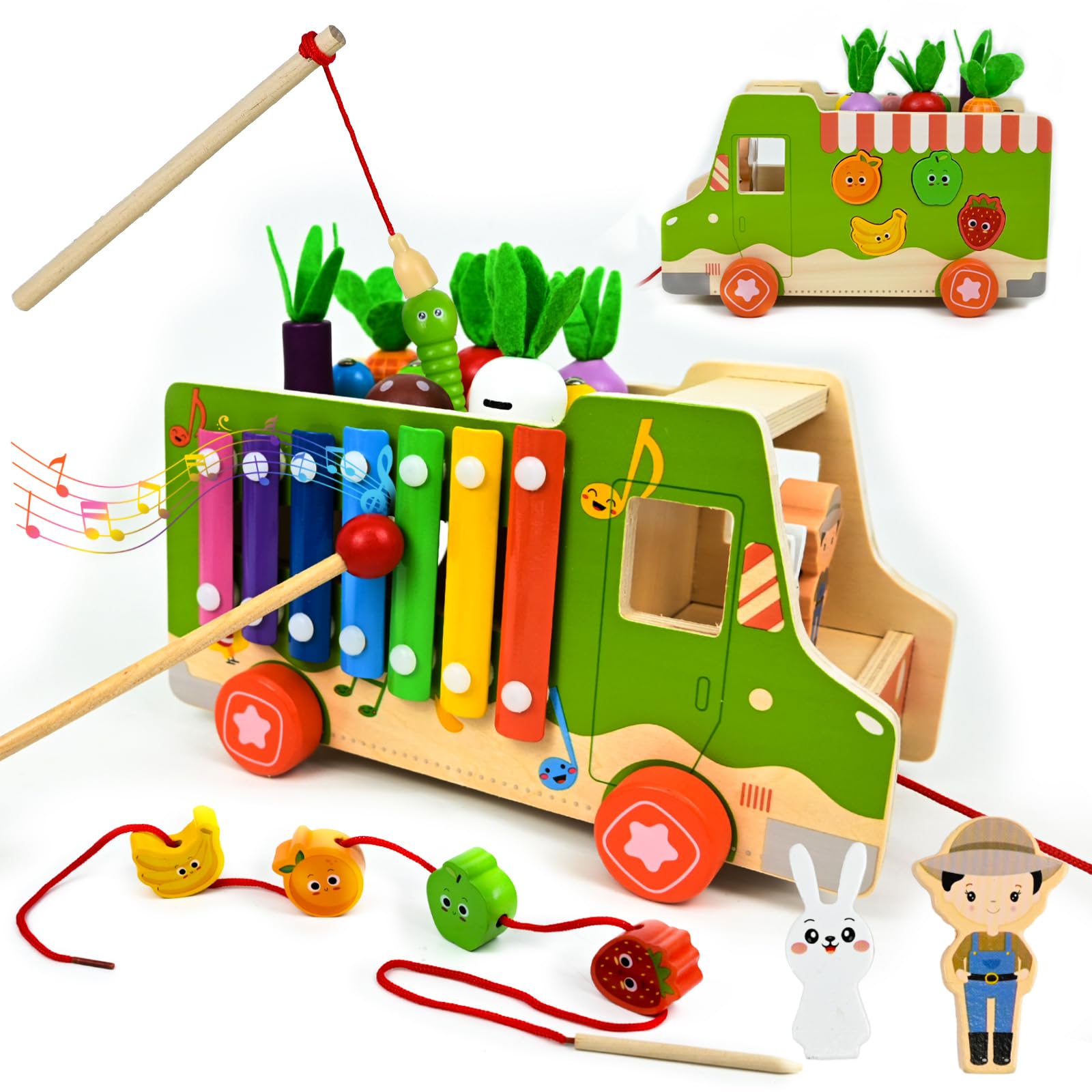 Ulikey Montessori Spielzeug 8in1 - Holz Lernspielze Produktbild-Vorschau 7