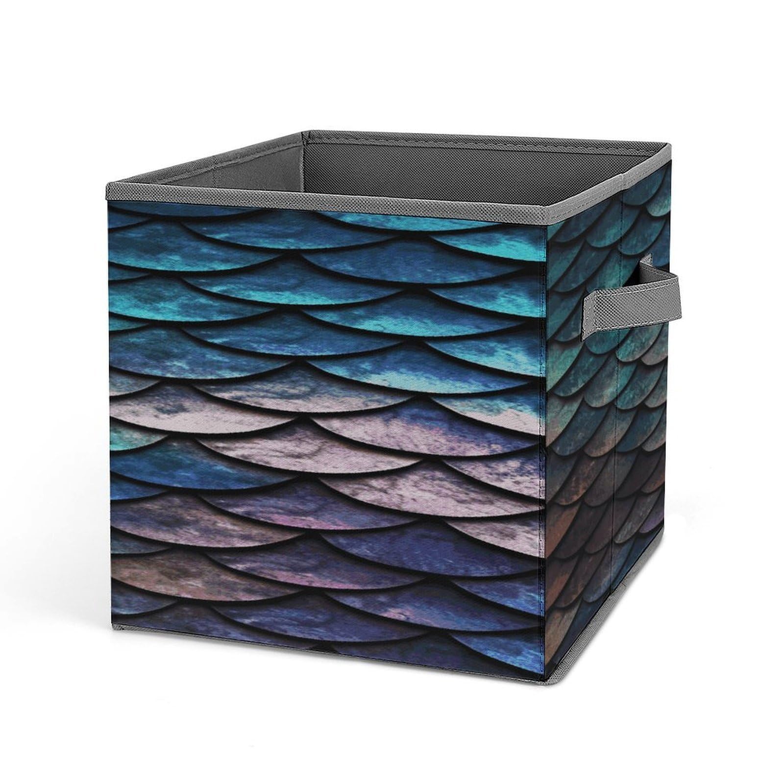 Fekiloot Style 3D Magical Dragon Scales Pattern Storage Bins Storage Baskets