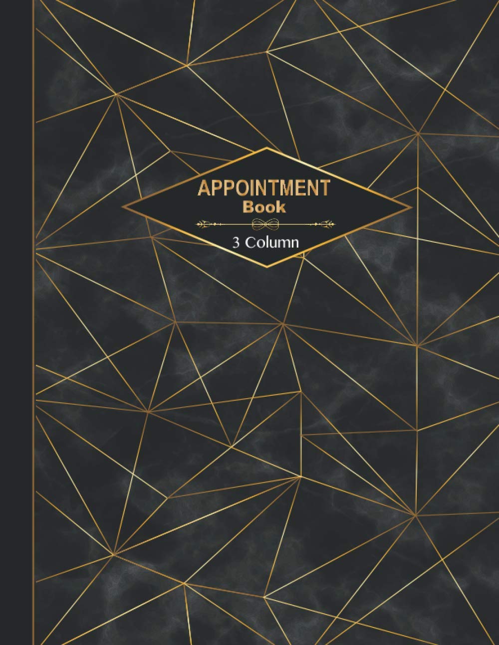 Appointment Book 3 Column: Undated - Weekly and Hourly Appointment Planner for Salons, Spas, Hair Stylists, Barbershop - Large Client Schedule Book with 15 Minute Increment - Elegant
