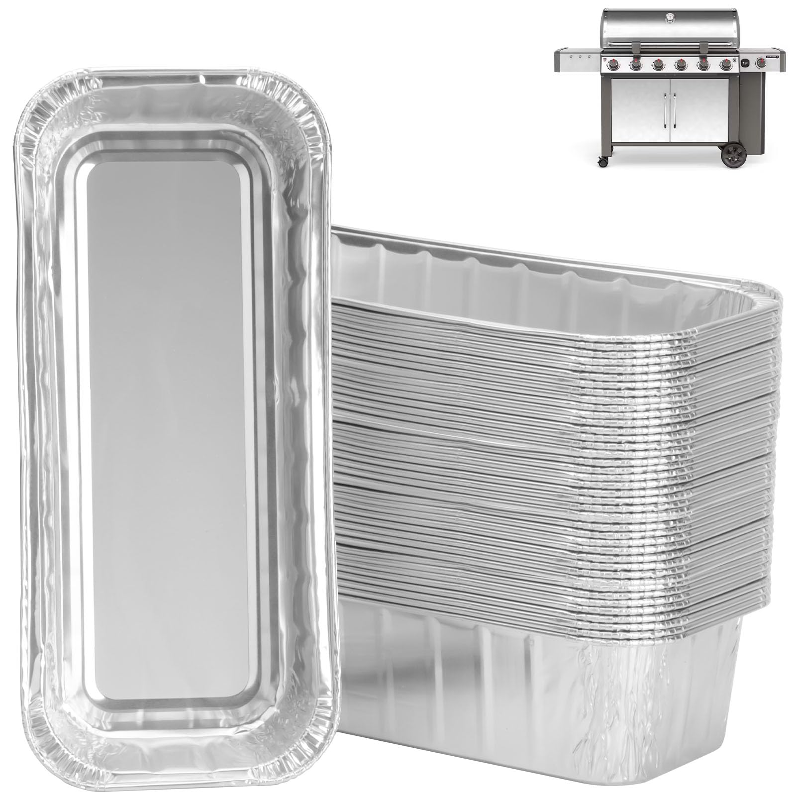 Amazon.com : WEBROIL 40 Packs 6498 6417 Grease Catcher Pans for