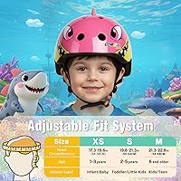Vista 3 de Casco de bicicleta para niños pequeños, ajustable y multideportivo para niños y niñas, 2 tamaños