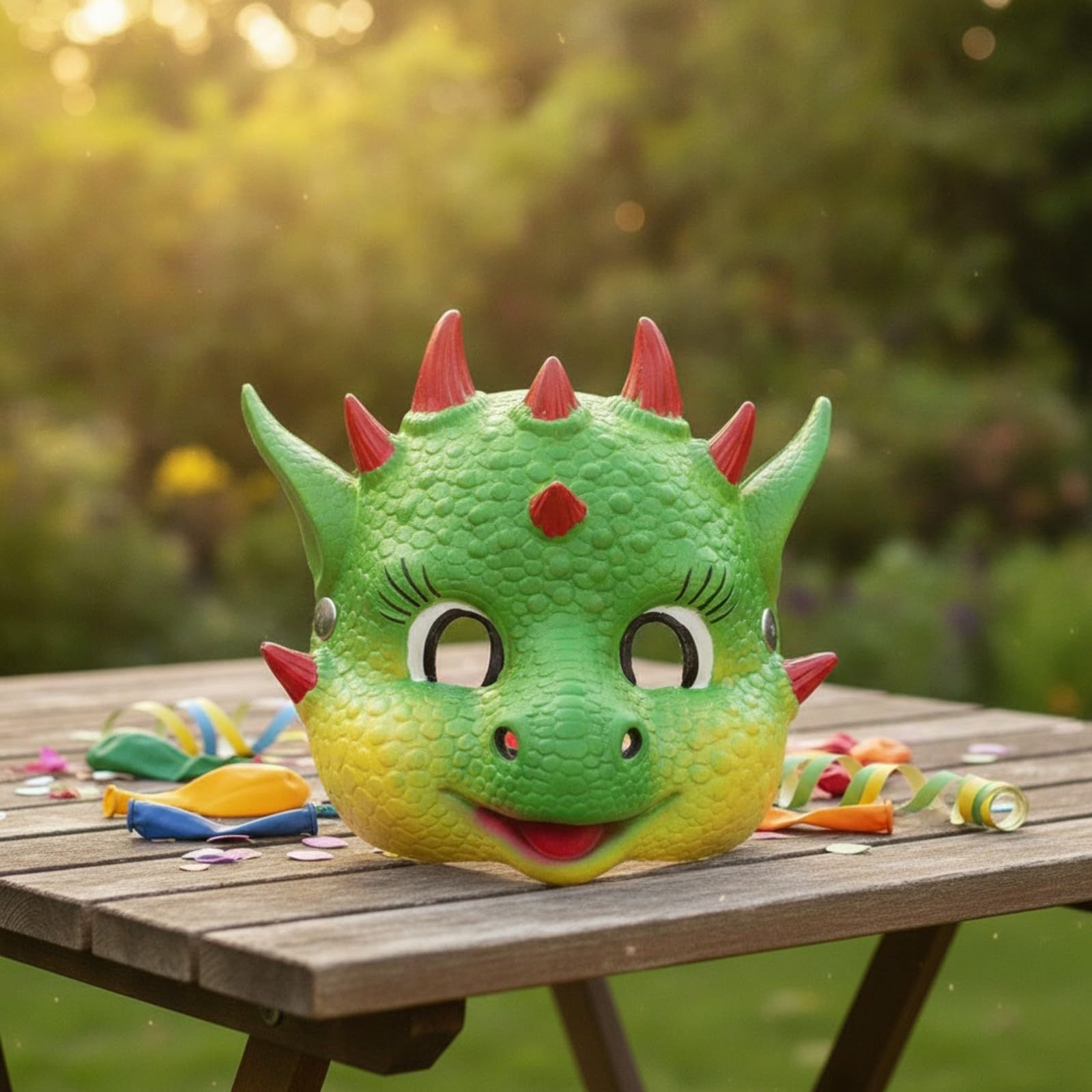 Maschera Drago in Tessuto Non Tessuto Scolpito Maschera di Drago Vivido per Bambini, Cosplay