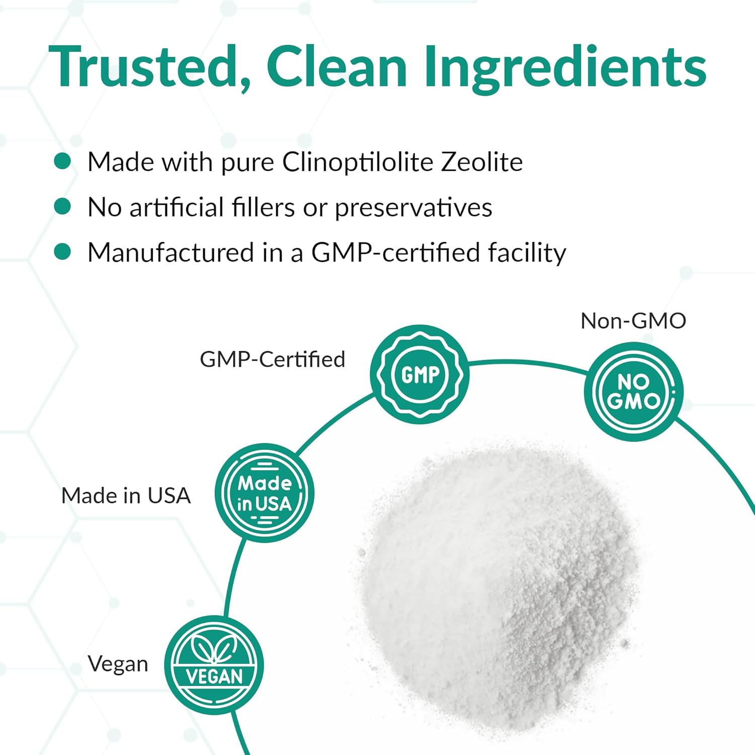 Organic Excellence Zeolite Clinoptilolite Powder – Pure Micronized Mineral Supplement – Supports Gut Health, Cleansing Support & Internal Balance – Non-GMO, Vegan – 500 Servings - Image 3