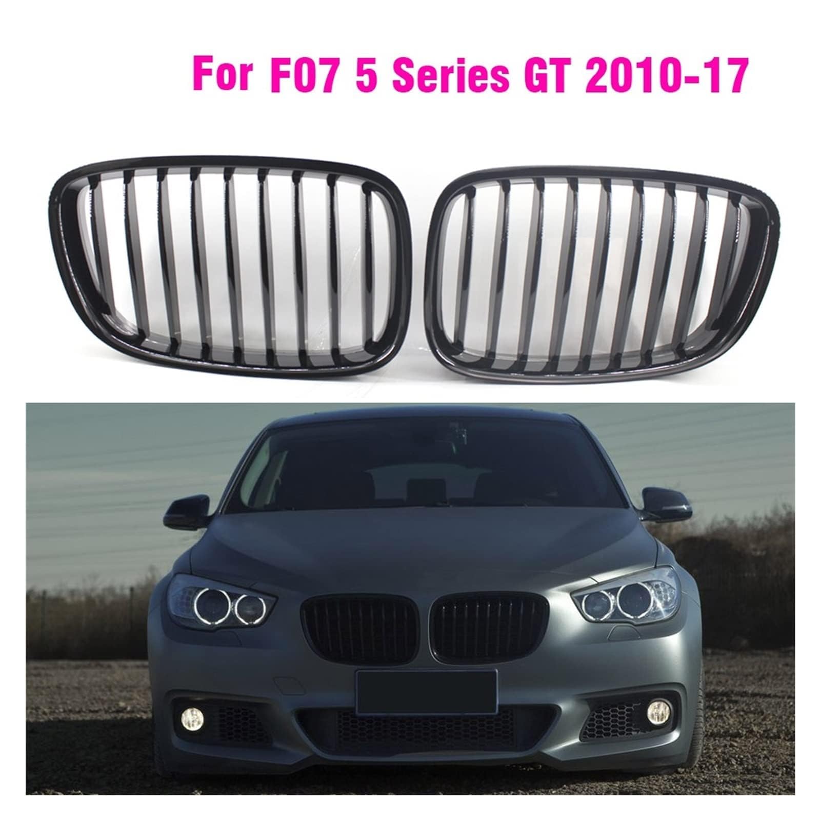 TUBIC Spoiler Anteriore per Auto per BMW F07 Série 5 GT 2010 2011 2012 2013 2014 2015 2016 2017 Anteriore Spoiler Diffusore Protezione Dell'auto Frontali Spoiler Lip Kit Corpo