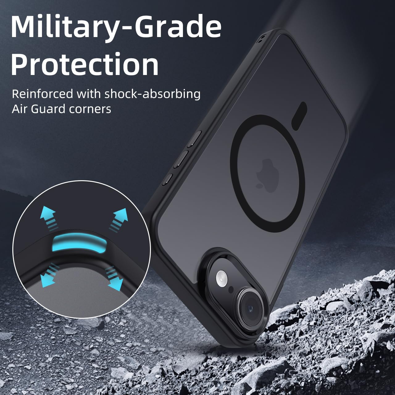 tigratigro Custodia Per iPhone, Compatibile con Mag-Safe,Traslucida Texture Opaca, Flessibile e anti-impronta,Consistenza simile alla Pelle (Argento, iPhone SE 2022/SE2020/ 8)