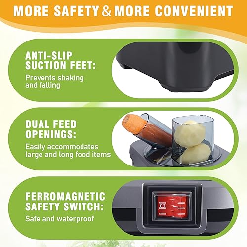 Miniatura 5 de Picador de verduras comercial 3 en 1, procesador de alimentos multifuncional, cortador de patatas eléctrico, cortador automático de cebolla y
