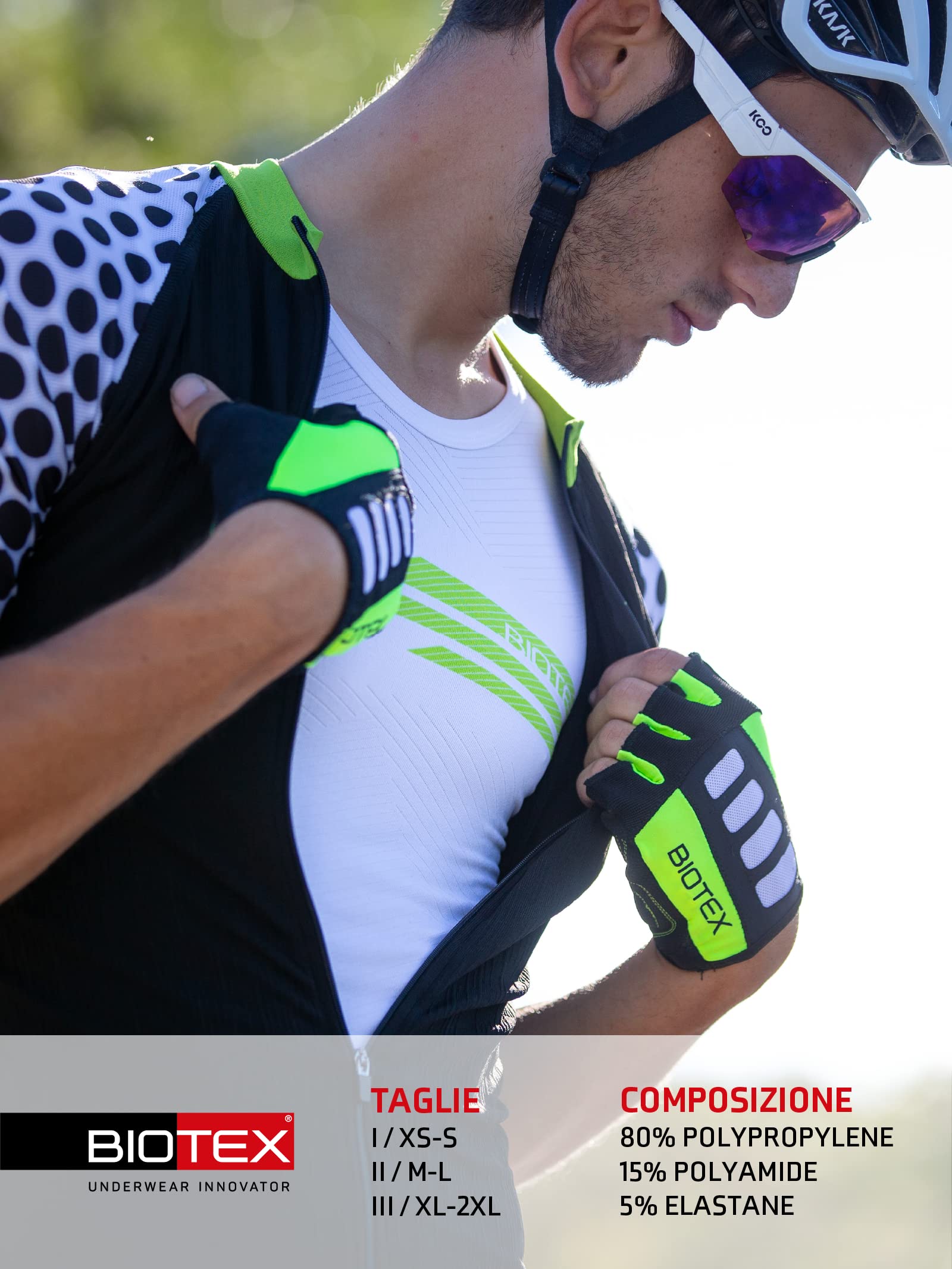 BIOTEX Canotta Impact Traspirante da Uomo per Ciclismo e Running, Intimo Tecnico Sportivo Ideale per L'Estate e per l'inverno