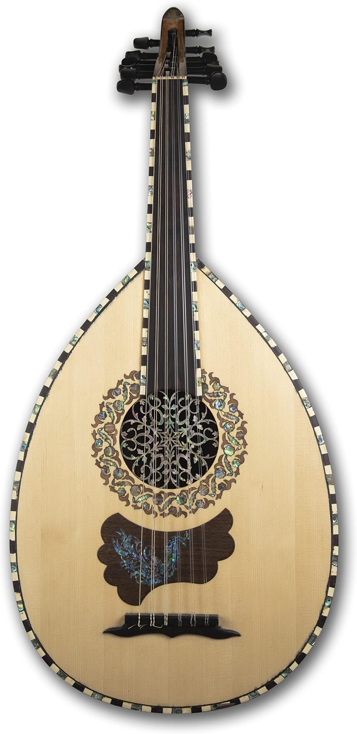 The Ancient Egyptian A1 Oud Instrument that mandolin stringed dulcimer guitar and sitar alike known as the lute of the Arab unusual music instrument