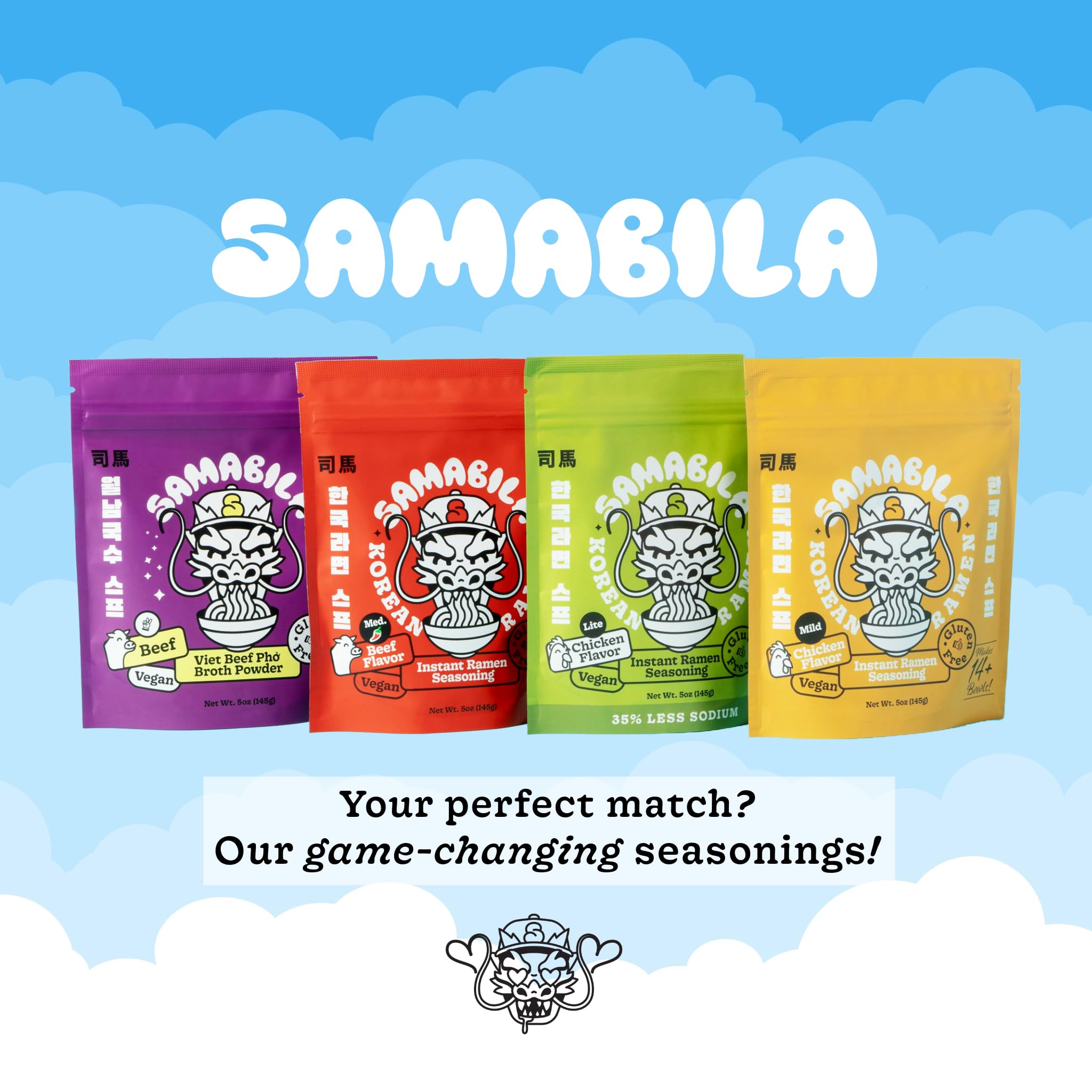 SAMABILA Multigrain Ramen (Pack of 6) - Air Dried - Gluten Free - Vegan - 100% Natural Ingredients