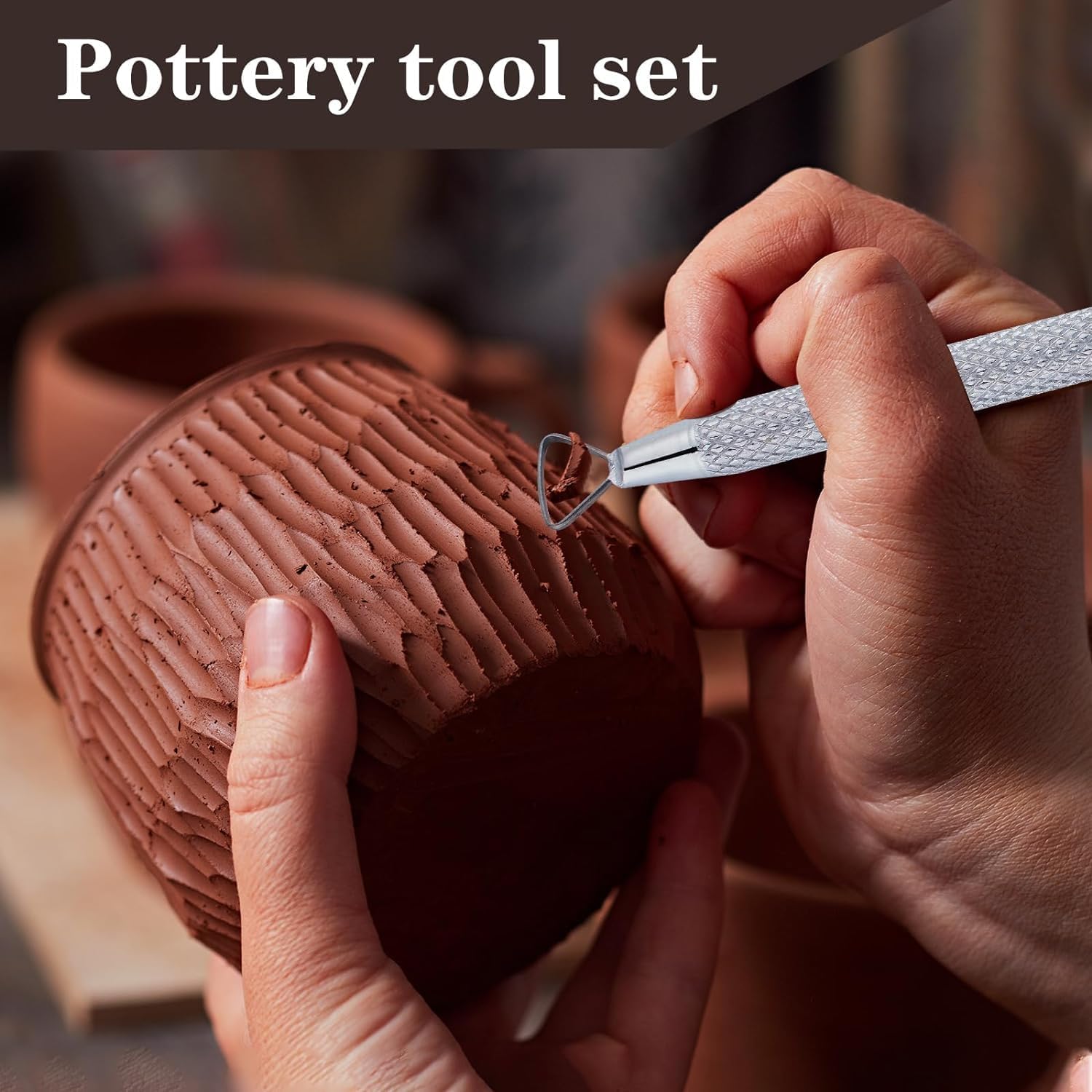 Artnery 6Pcs Clay Sculpture Sculpting Tool Mini Ribbon Cutter Metal Tools Set Carving Art 4
