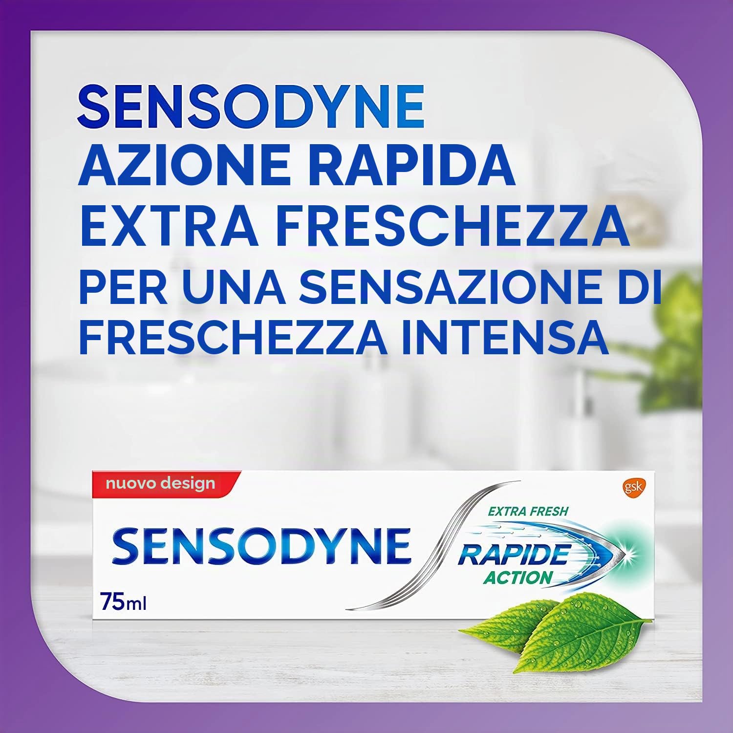 Sensodyne Dentifricio Rapida Azione Extra Fresh, Sollievo Rapido e Protezione Lunga Durata, Limitando la Sensibilità Dentistico, Confezione da 12 x 75 ml