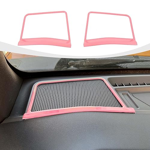 Funda para altavoz Bronco A-Pilar, cubierta de altavoz de consola central compatible con accesorios interiores Ford Bronco 2021-2023, rosa