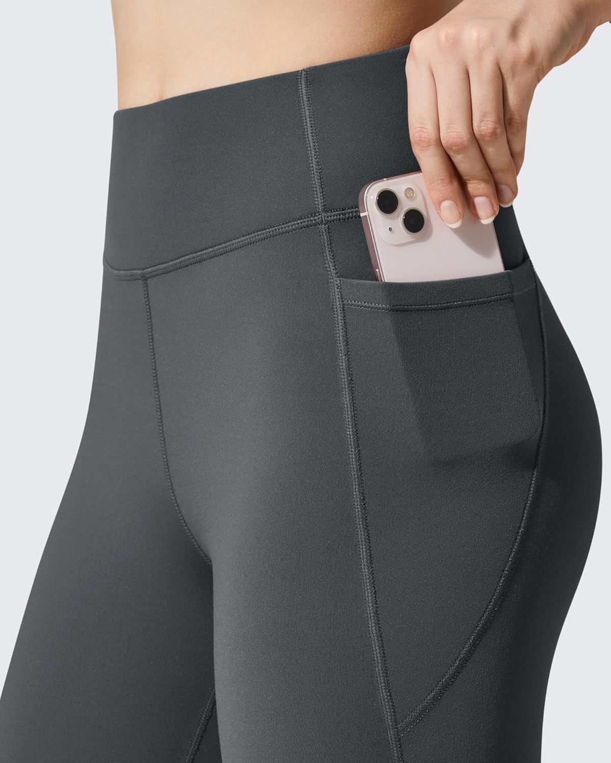 G4Free Barefeel Women's Fleece Lined Flare Workout Yoga Pants Winter Thermal High Waist Leggings Causal with Pockets - Image 2