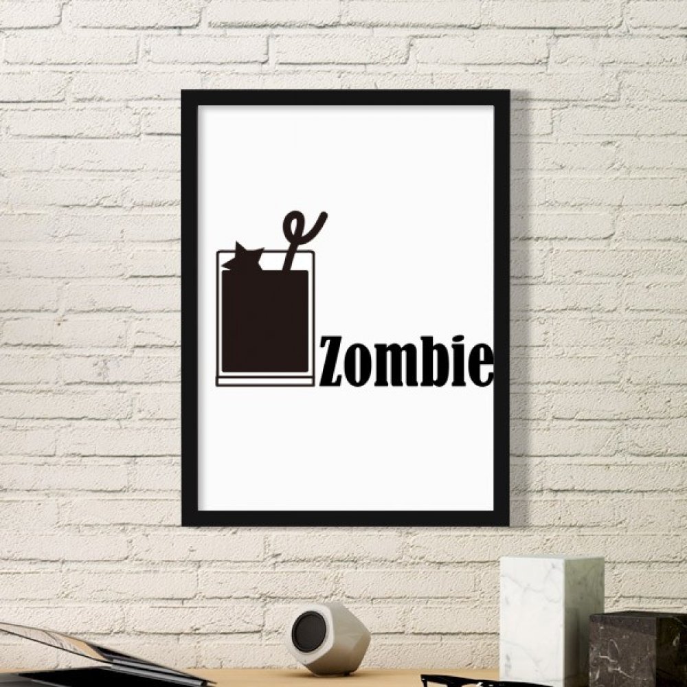 Marco de Fotos Zombi Negro de DIYthinker Cuadro Medio para Pared