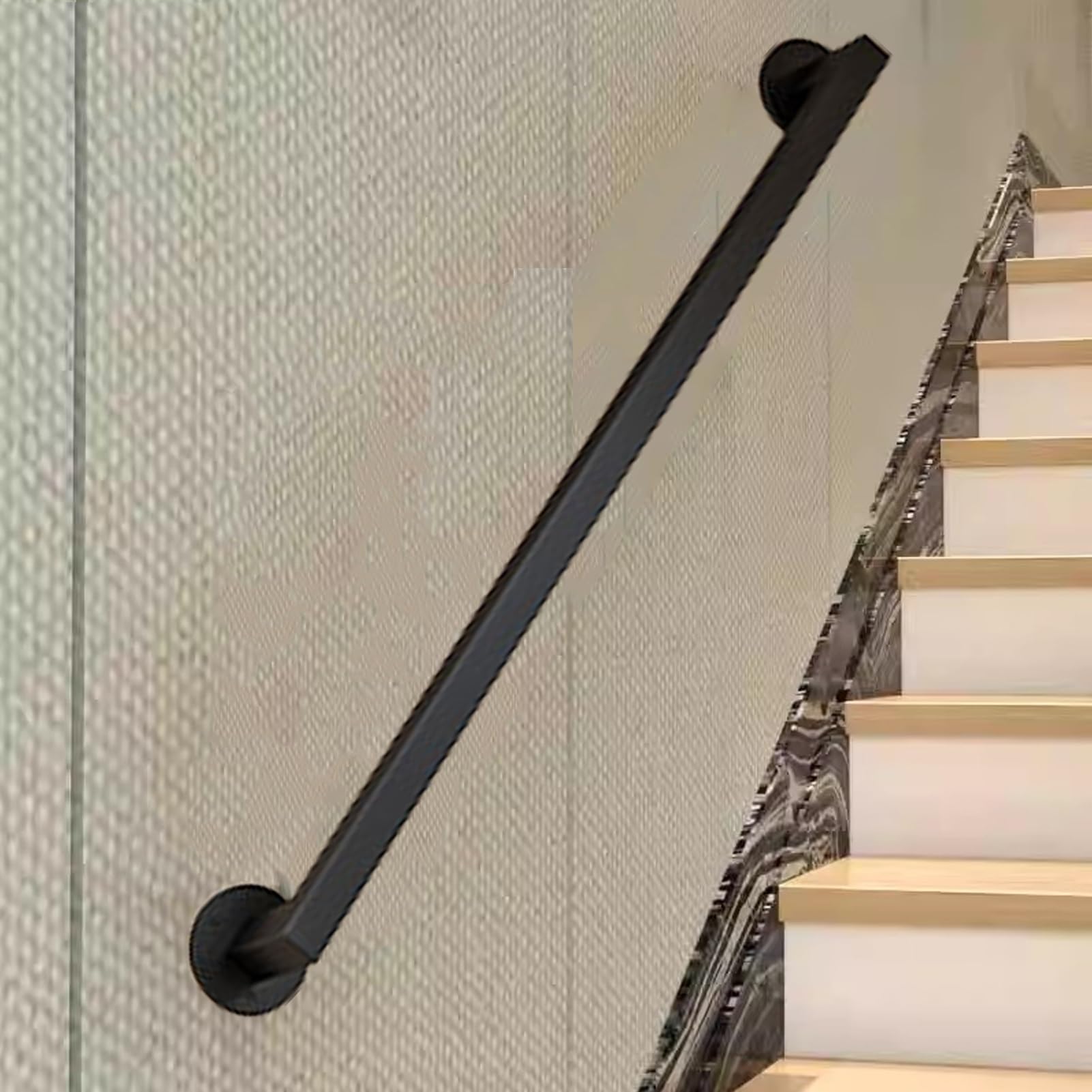Balustrade en métal rigide et kit de barre d'appui pour une prise en main stable