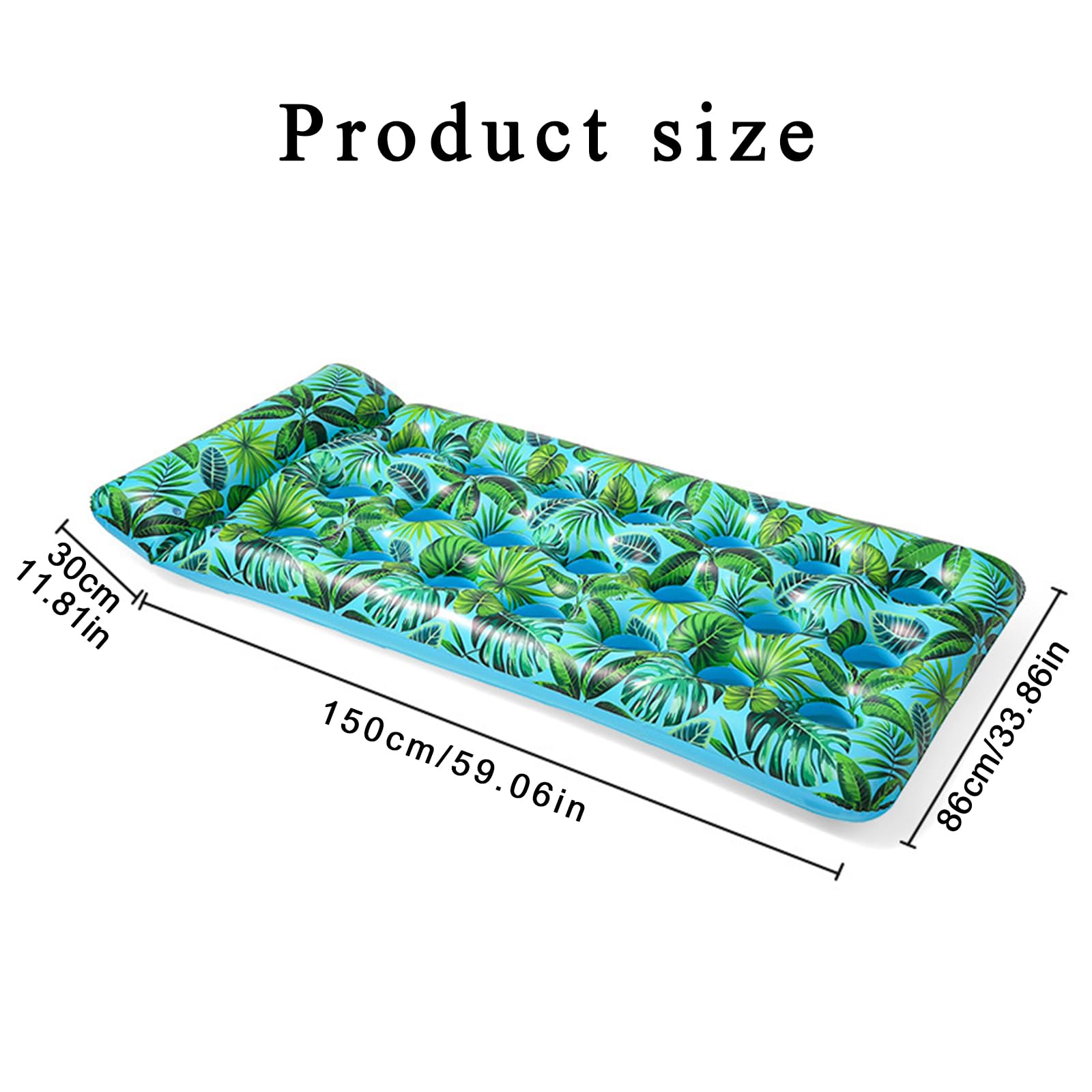 Pool Hammocks for Adult,Inflatable Pool Floats 4 in 1,Inflatable Pool Lounger with Headrest,PVC Water Floating Hammock,70x39 in Lilo Floats Rafts,Swimming Pool Float Chair for Summer Beach (GREEN) - Image 2