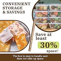 Vista 4 de Moukeren 3 rollos reutilizables de cera de abejas de 13 x 40 pulgadas, envolturas de cera de abejas para alimentos, envoltorios de papel de cera