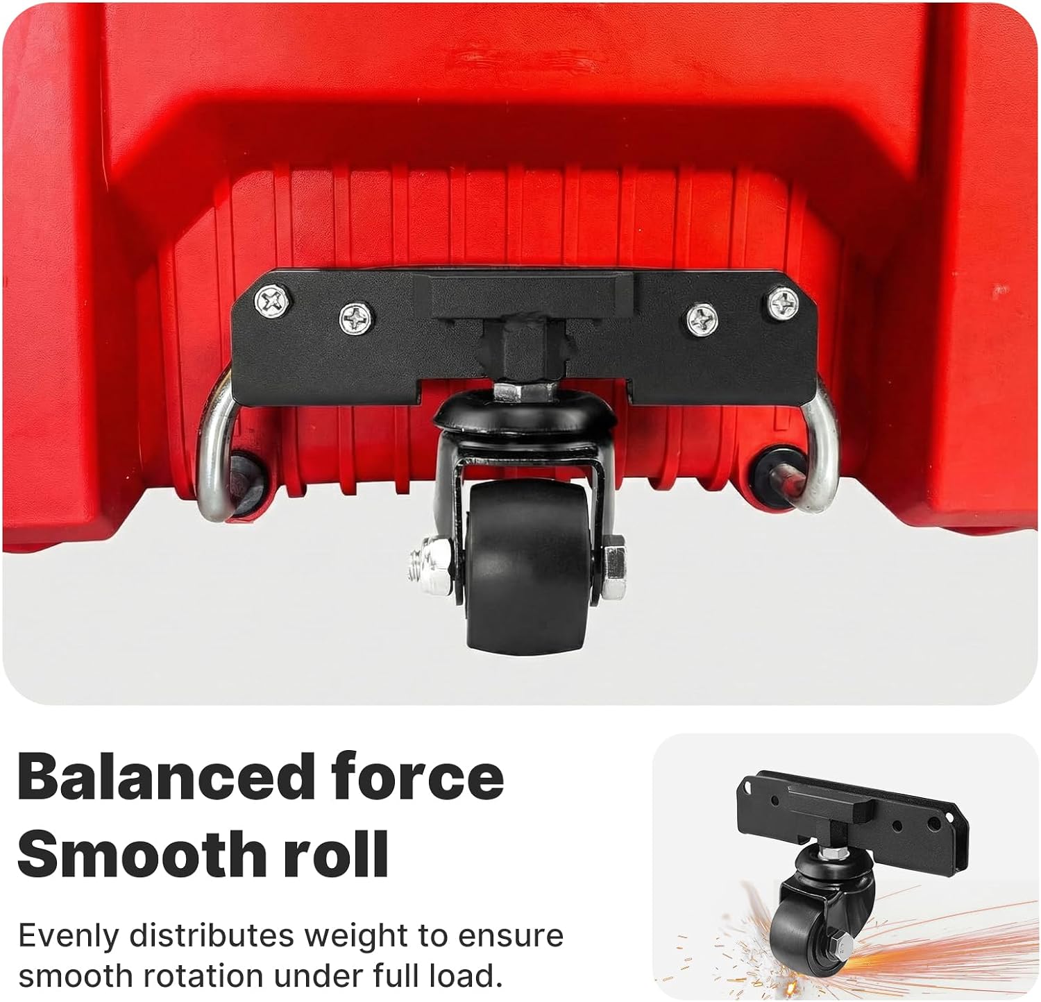 BYERN AUTO Front Wheel Compatible with Milwaukee Packout Rolling Toolbox | 320Lbs Heavy Duty Packout Caster Wheel Kit, 360° Smooth & Quiet Swivel Toolboxes Accessories for Easy Storage & Shipping