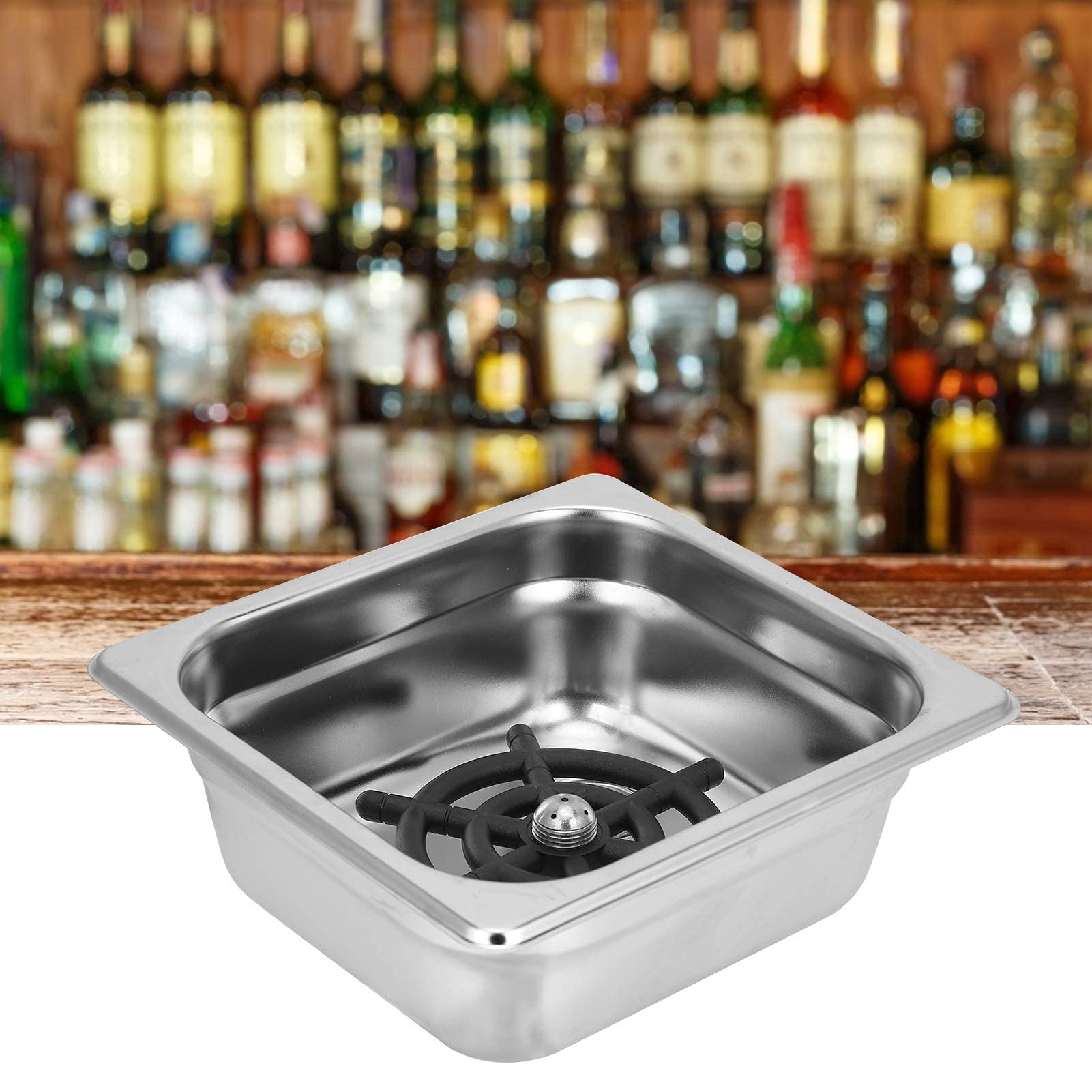 Zerodis Rince-Verre en Acier Inoxydable G1/2 Nettoyeur de rondelle de Tasse Automatique Nettoyeur de Verre de Nettoyage à Haute Pression pour Bar Pub Restaurant Hôtel Café Lait Thé Tasse(S)