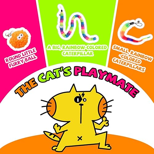 Miniatura 7 de Juguete interactivo prémium para gatos, juguete de interior para gatitos y gatos, juguete educativo para gatos con plumas reales.