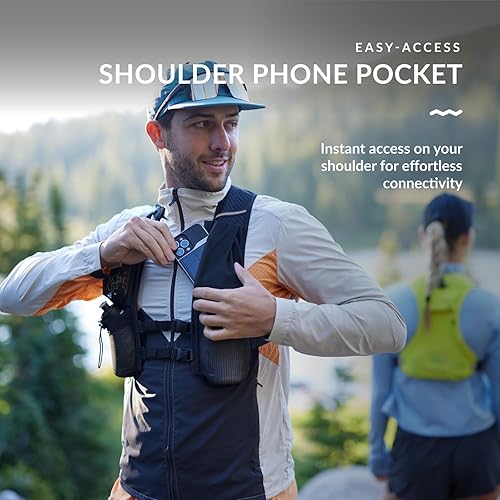 Miniatura 5 de Water Buffalo Chaleco de hidratación para correr - Chaleco de hidratación Quiver - Chaleco de hidratación para correr con botellas de agua dobles -